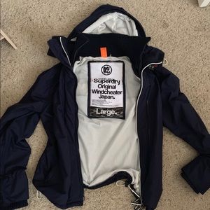 Hooded Technical Pop Zip Windcheater Jacket